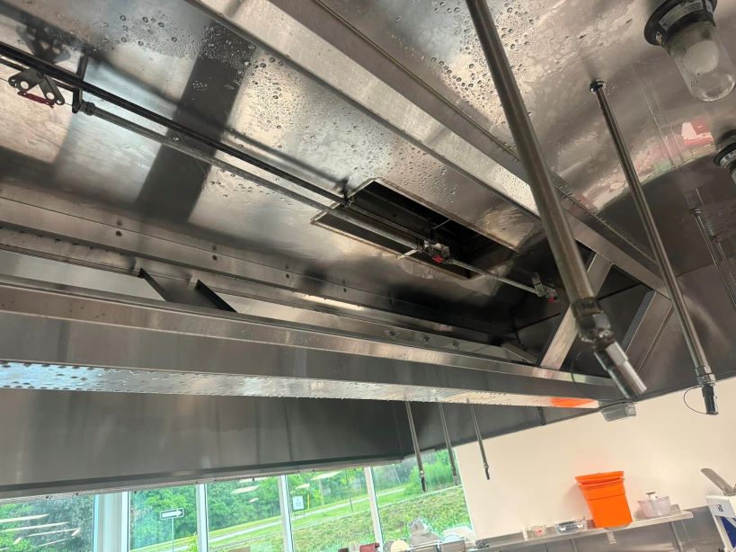 Exhaust fan maintenance and grease containment system inspection